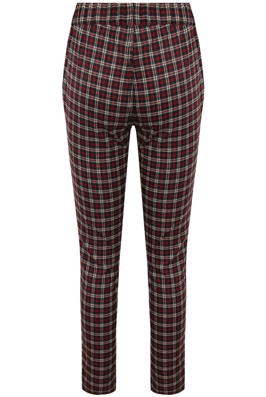 Wine Tartan Slim Fit Trouser