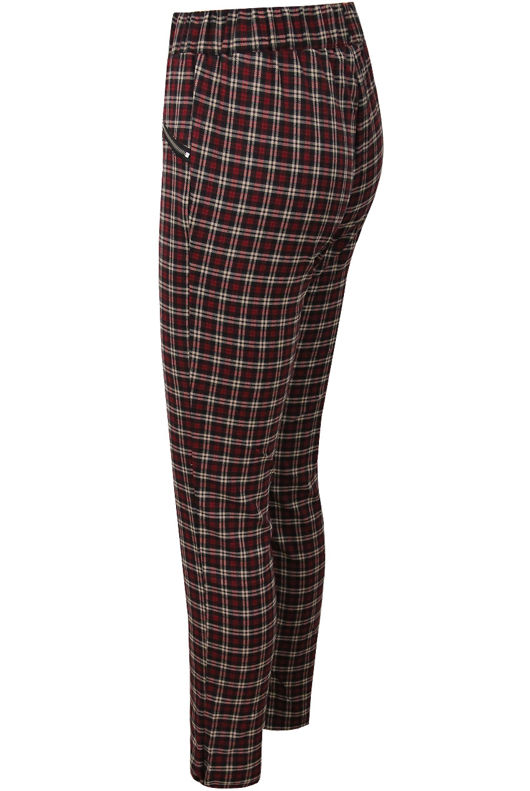 Wine Tartan Slim Fit Trouser
