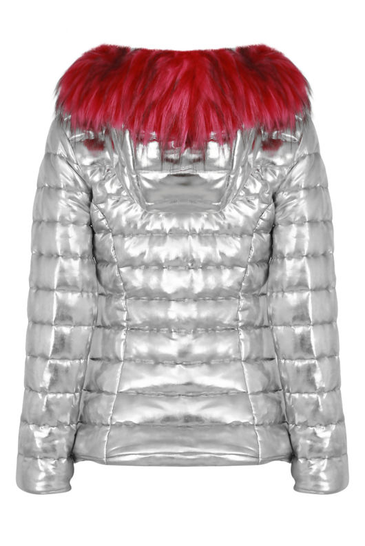 Silver Metallic Padded Coat