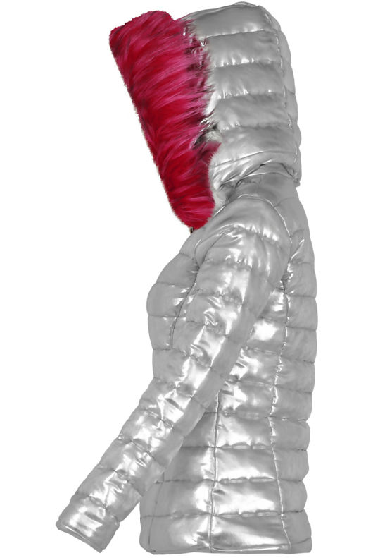 Silver Metallic Padded Coat