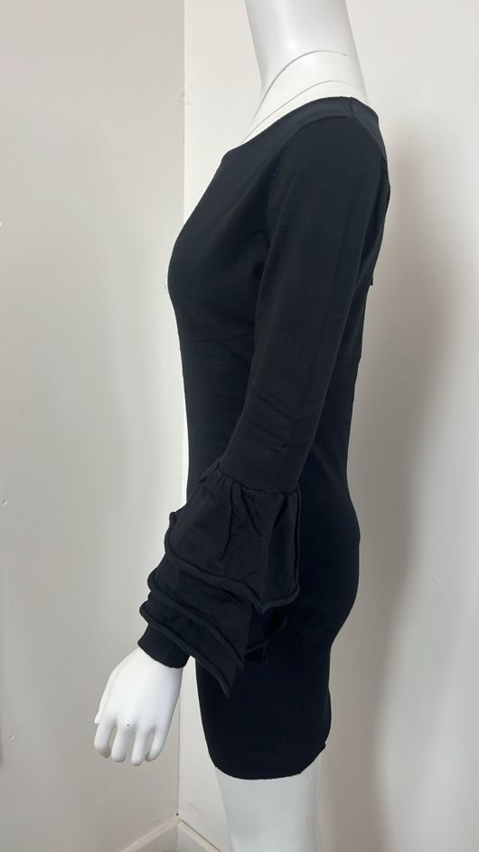 Black Soft Knit Jumper Dress