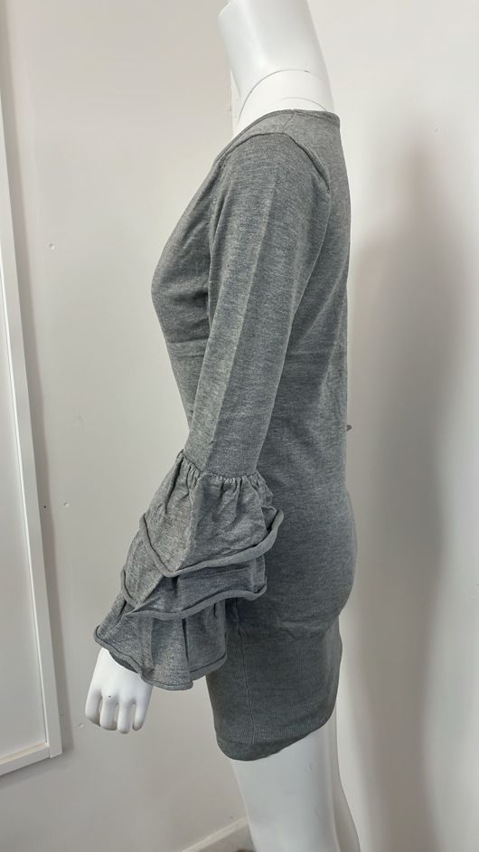 Grey Knit Jumper Dress