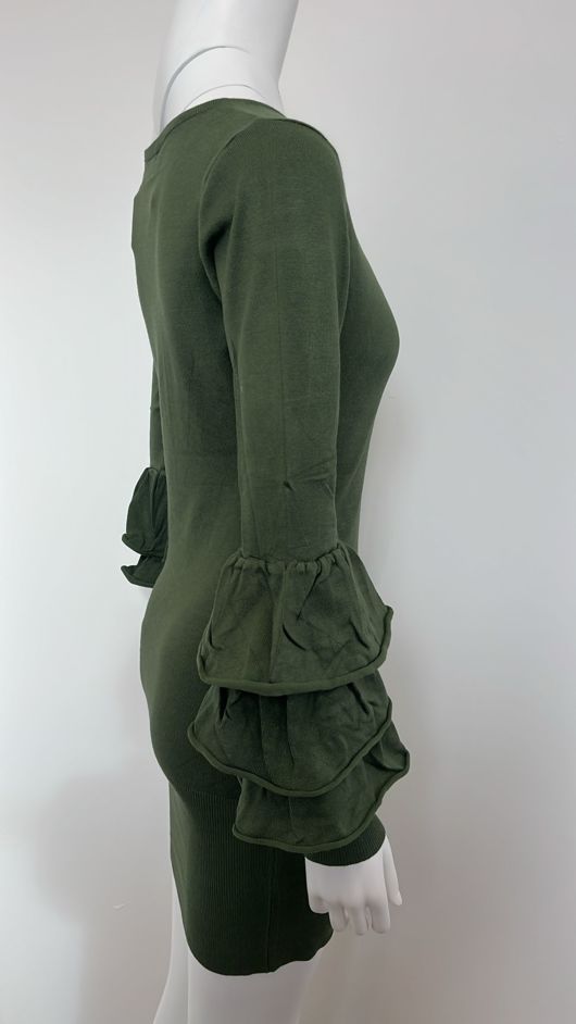 Khaki Soft Knit Jumper Dress