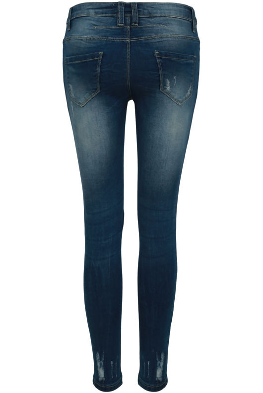 Mid Blue Washed Thighs Jeans