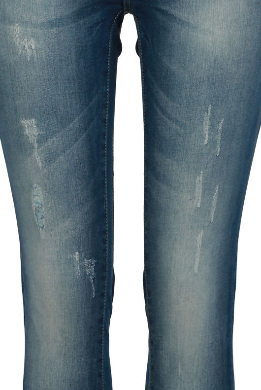 Mid Blue Washed Thighs Jeans