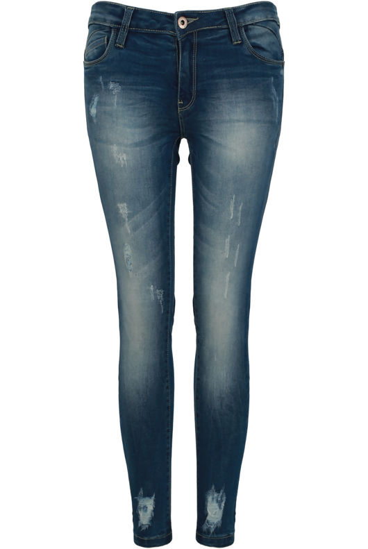 Mid Blue Washed Thighs Jeans