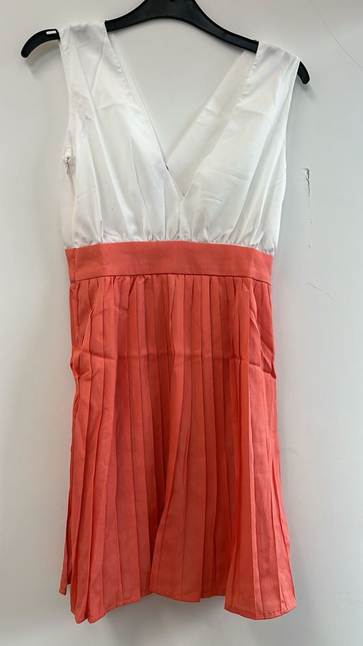 White Rose Pleated Dress