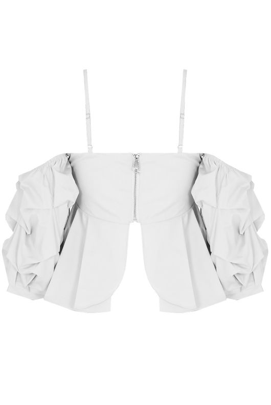 Reveal & Conceal Off Shoulder Top in White