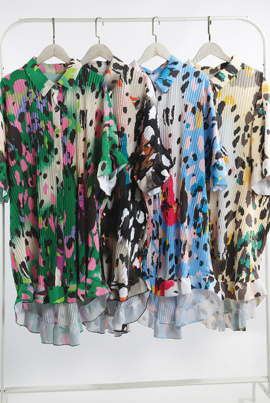 Printed Shirt Dress With Swing Hemline Mix pack