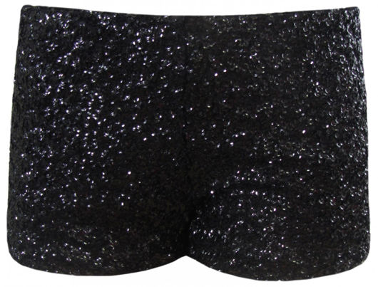 Black Sequin Hot Pants