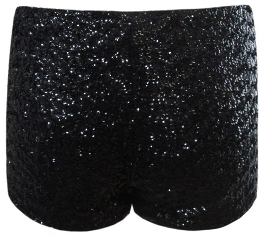 Black Sequin Hot Pants