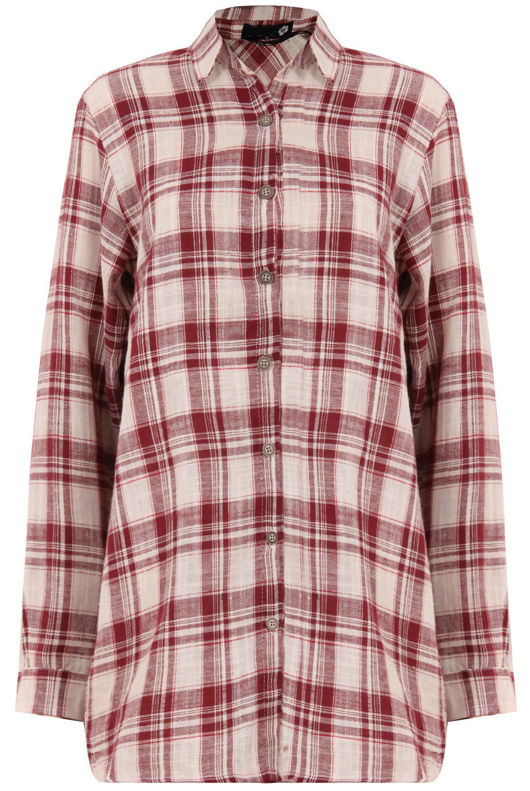 Red Long Check Shirts
