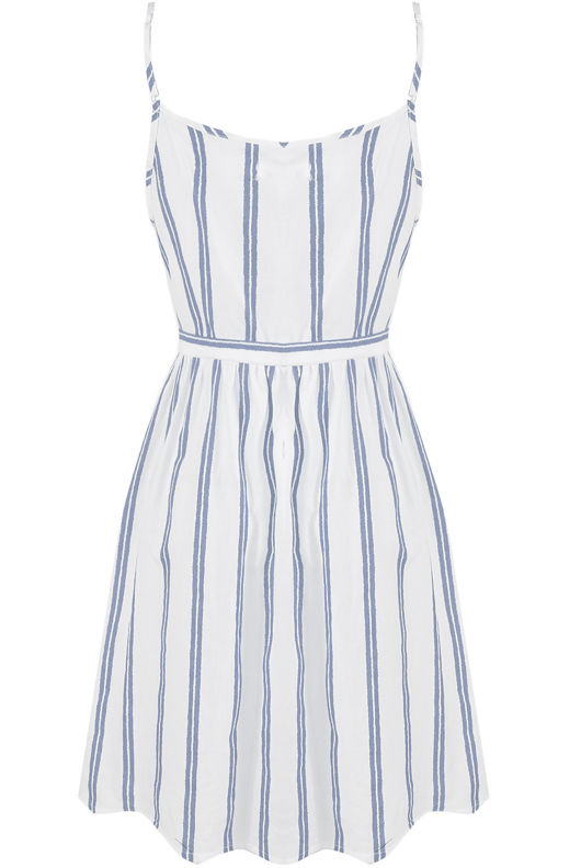 Blue Stripes Button Up Cami Mini Dress