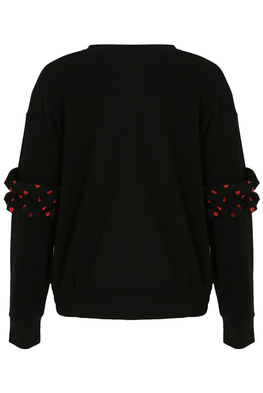 Hearts Frill Trim Sweatshirts