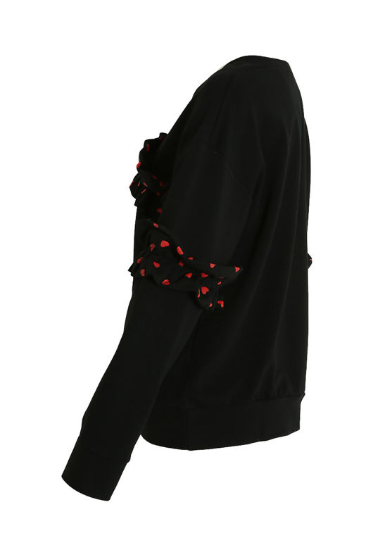 Hearts Frill Trim Sweatshirts