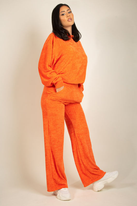 Orange Towelling Tracksuit