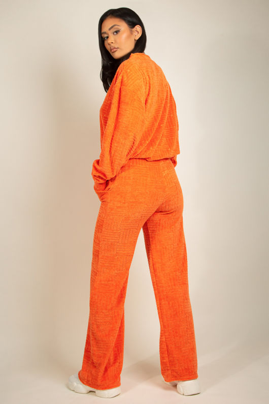 Orange Towelling Tracksuit