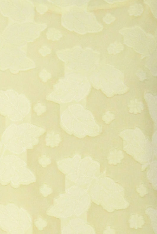 Yellow Mesh Lined Short Sleeved Shift Dress