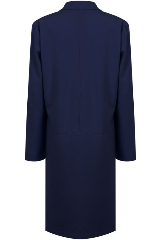 Navy Single Button Loose Over Coat