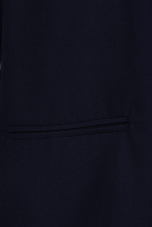 Navy Single Button Loose Over Coat