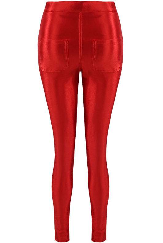 Red Shiny Trouser