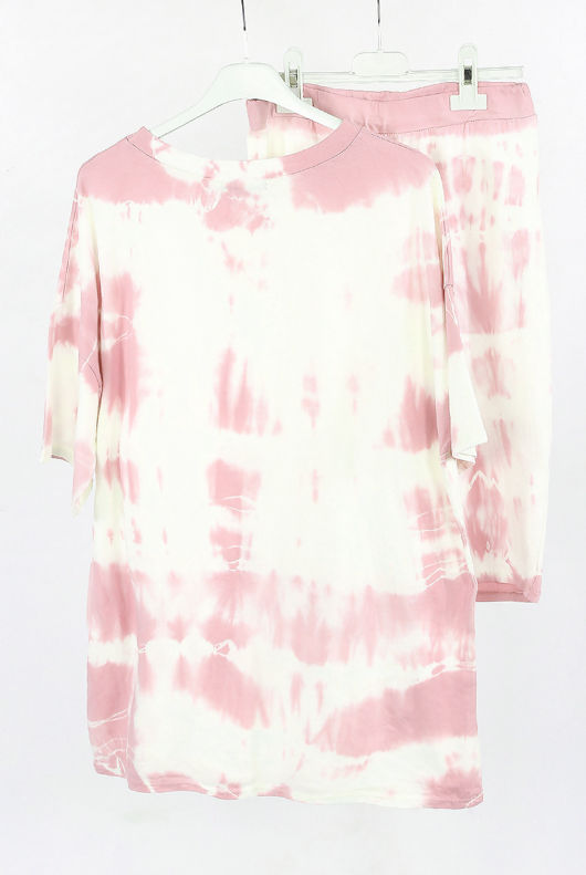 Pink Tie Dye Tops & Short Set 