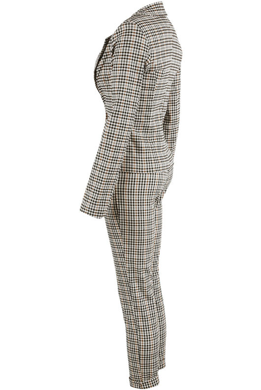Check Single Button Blazer & Pants Co-Ord