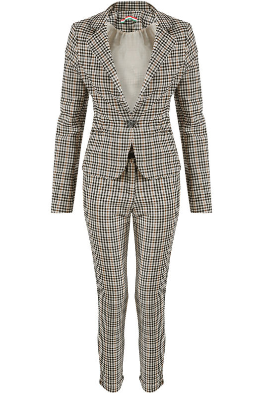 Check Single Button Blazer & Pants Co-Ord