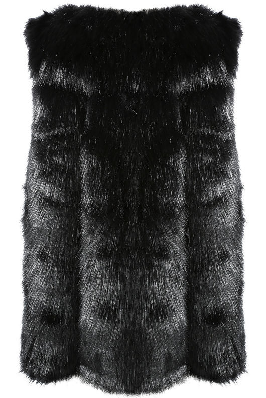 Black Faux Fur Gilet 