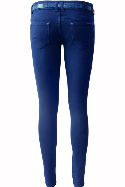 Blue Belted Super Soft Skinny Jeans