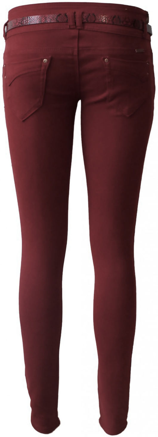 Wine High Waisted Super Soft Skinny Jeans