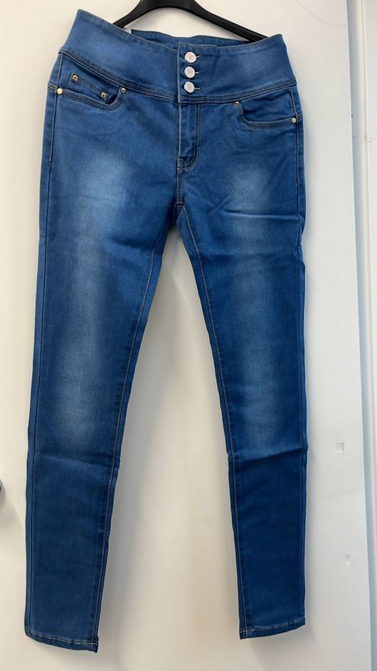 Light Blue Denim Washed High Waisted Skinny Jeans