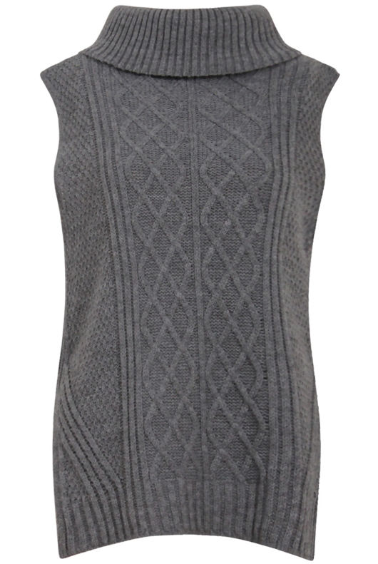 Graphite Cable Knit Tabard