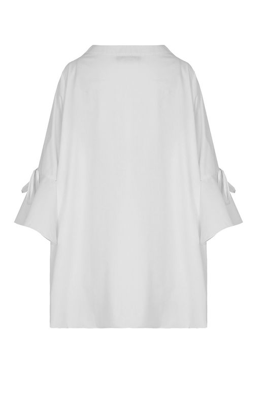White Bell Sleeve Embroidered Blouse