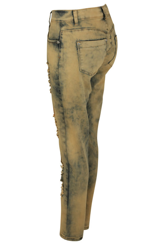 Mud Wash Ripped Jeans