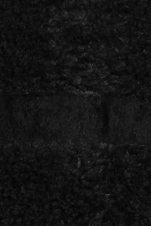 Black Layered Fur Detail Hook up Long Coat