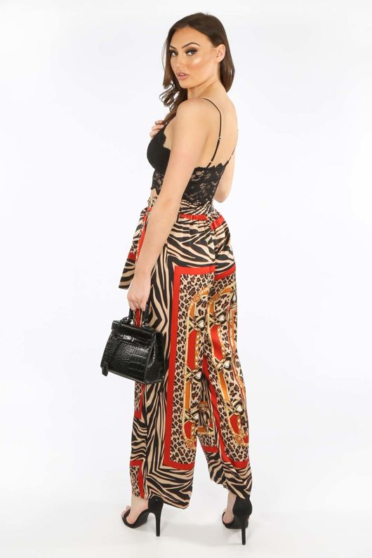 Longline Lace Bralet In Black