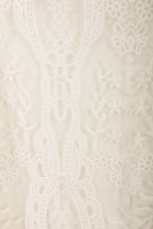 Cream Crochet Maxi Wais-tcoat 