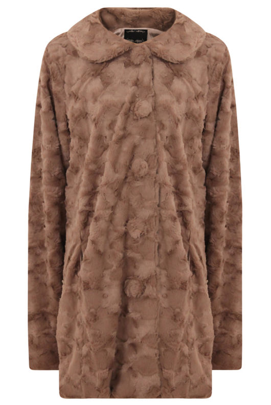 Mocha Textured Fur OverCoat