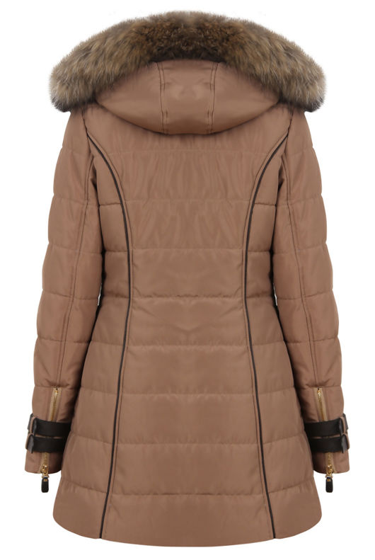 Beige Matte Finish Puffer Coat 