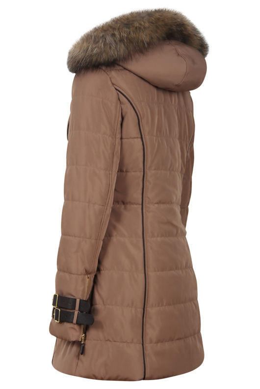 Beige Matte Finish Puffer Coat 