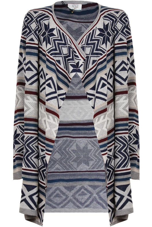 Aztec Print Pull Over Cardigan
