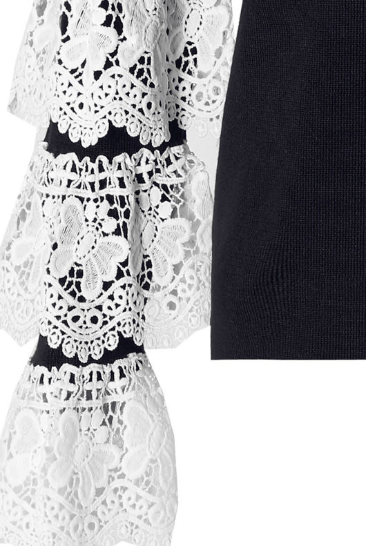  Layered Lace Bell Sleeve Jumper 