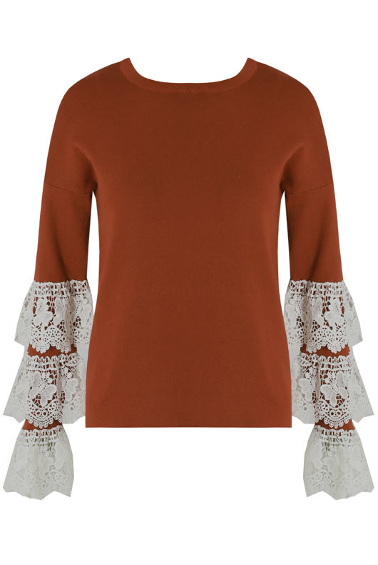 Mix pack Layered Lace Bell Sleeve Jumper