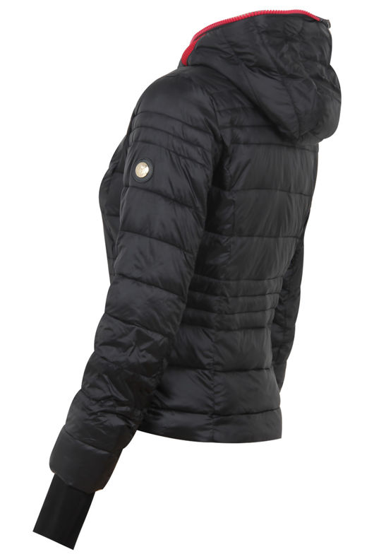 Black Full Zipped Hooded Puffer Jacket