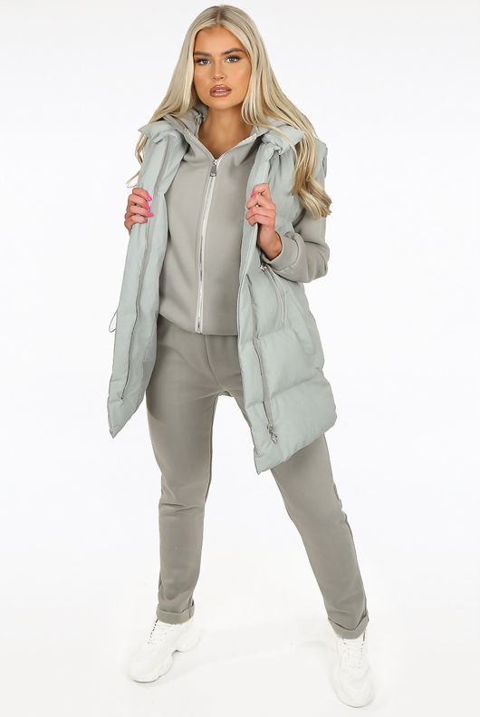 Gilet Loungewear Three Piece Set 