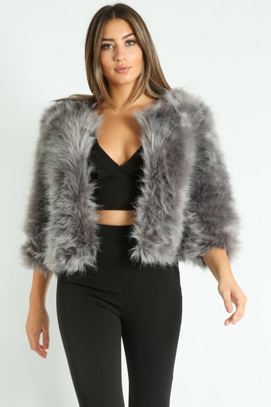 Shaggy Fur Cropped Jacket