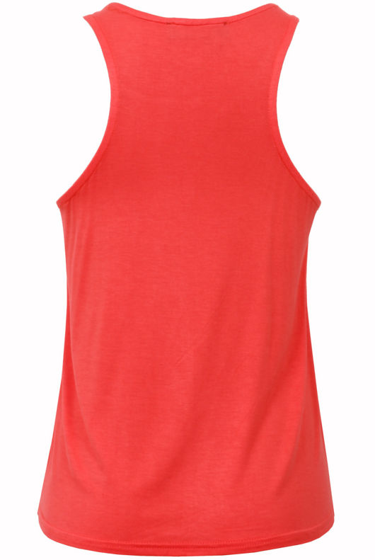 Orange Embellished Sleeveless Top 