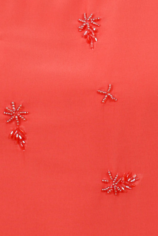 Orange Embellished Sleeveless Top 