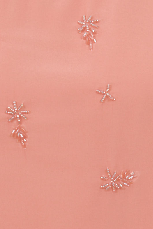 Peach Embellished Sleeveless Top 